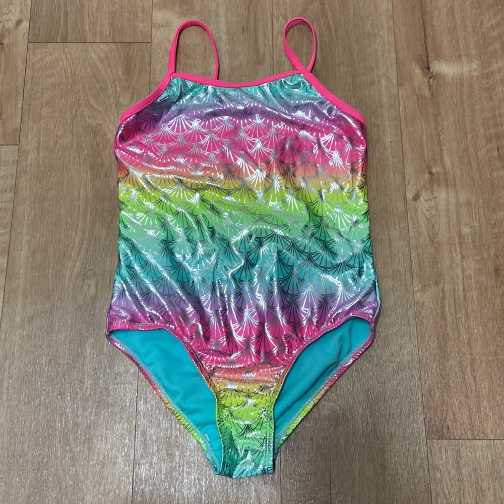 Wonder Nation Girls Seashell 🐚 Swimsuit 🩱 Size M (7/8)